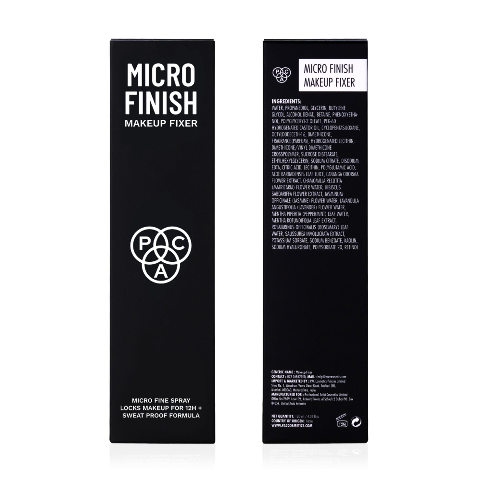 PAC Studio Micro Finish Makeup Fixer Spray - Quick Drying Microfine Mist, Longlasting Sweatproof Formula - Distacart