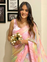 Thumbnail for Anouk Embellished Sequinned Pure Georgette Designer Saree - Distacart
