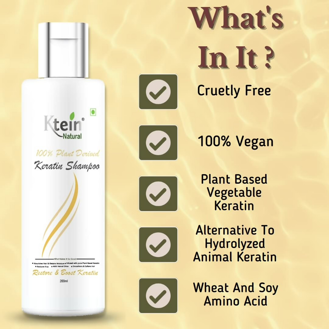 Ktein Natural 100% Plant Derived Keratin Shampoo - Distacart