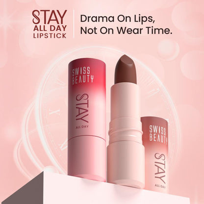 Swiss Beauty Stay All Day Lipstick - 06 Flirty - Distacart