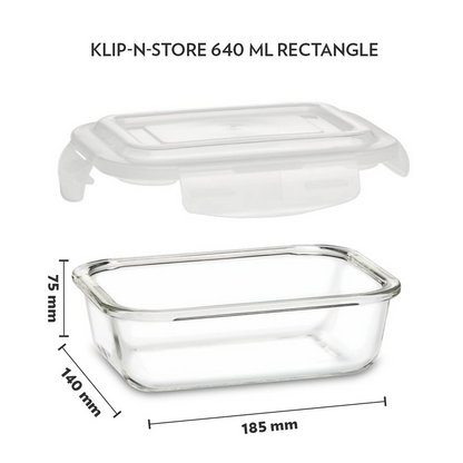 Borosil Klip N Store Glass Storage Containers - Set of 2 - Dista