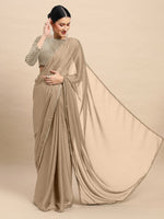 Thumbnail for Anouk Beads And Stones Detail Pure Georgette Saree - Distacart