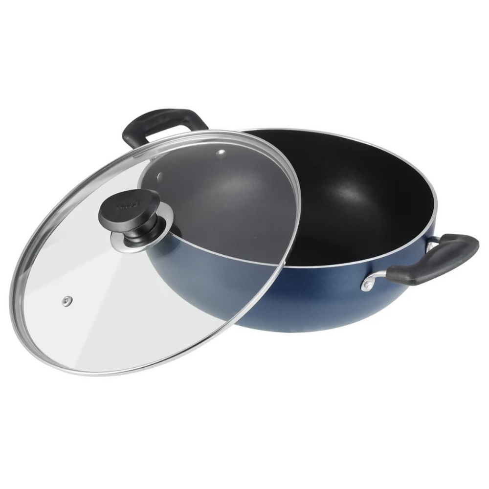 Vinod Zest Non-Stick Deep Kadai with Lid - Induction - Dista