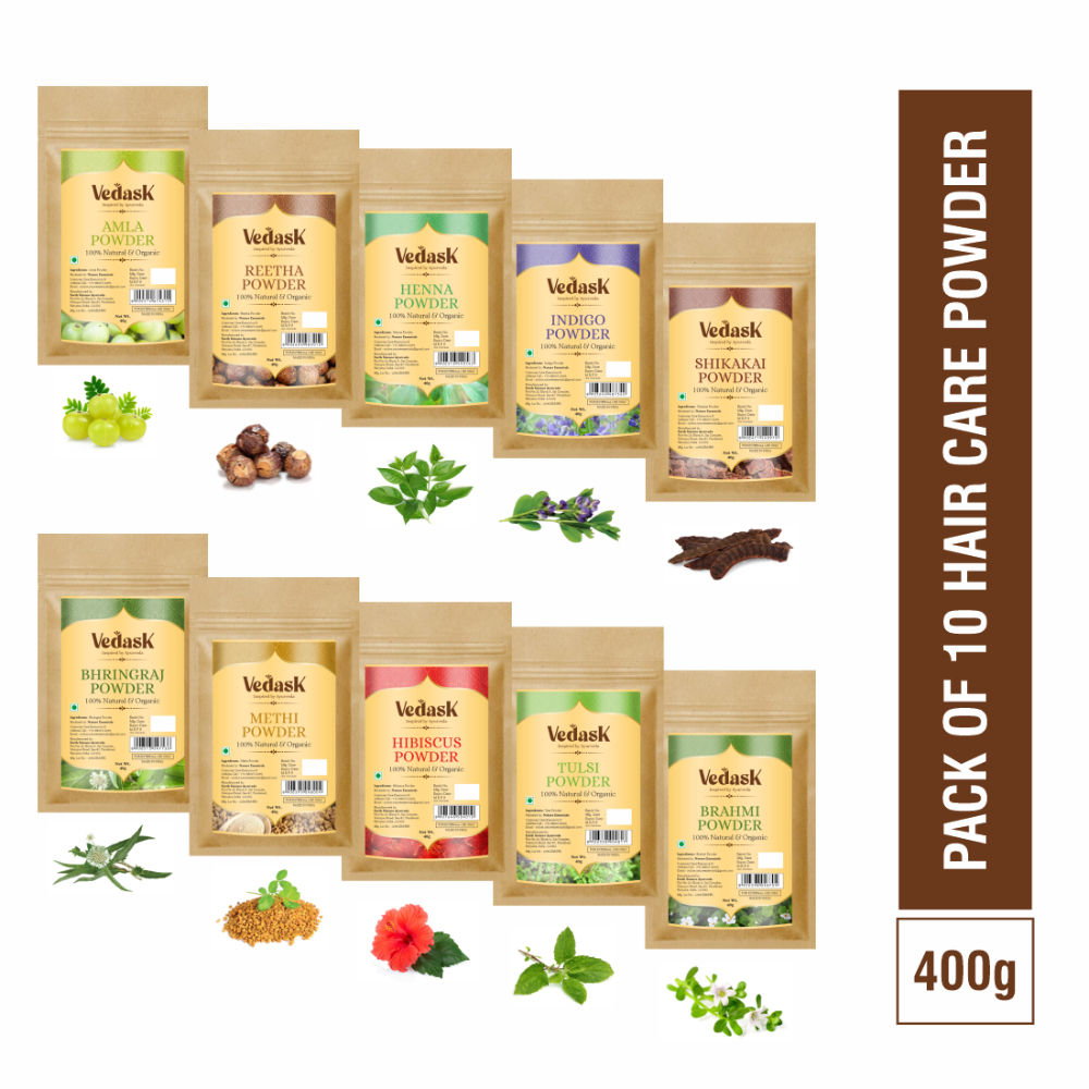 Vedask Organic Hair Pack Mask Combo - Dista