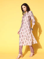 Thumbnail for All About You Women Amusing Taupe Ethnic Motifs Print Parade Kurta with Trousers - Distacart