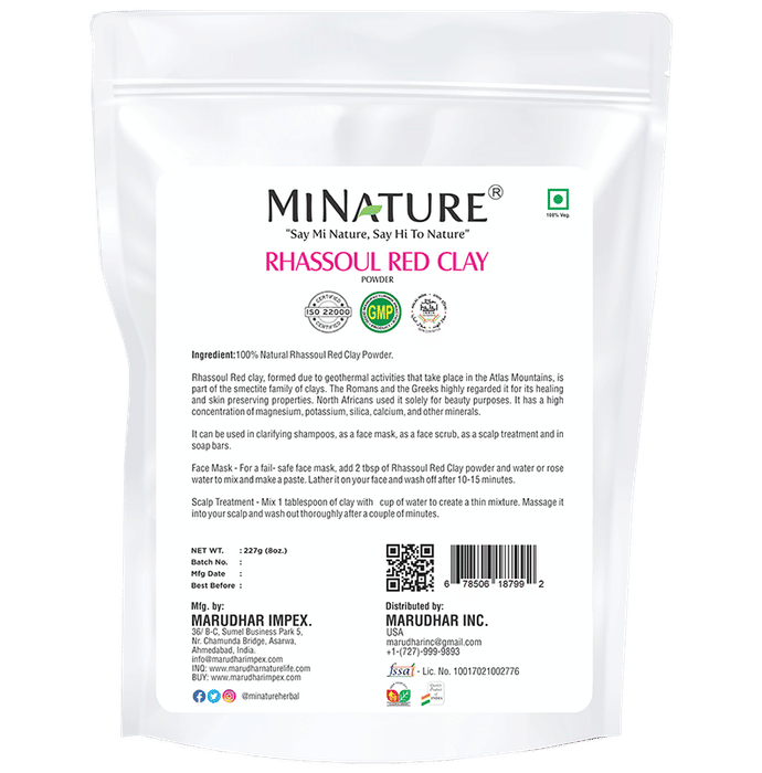 Minature Rhassoul Red Clay Powder