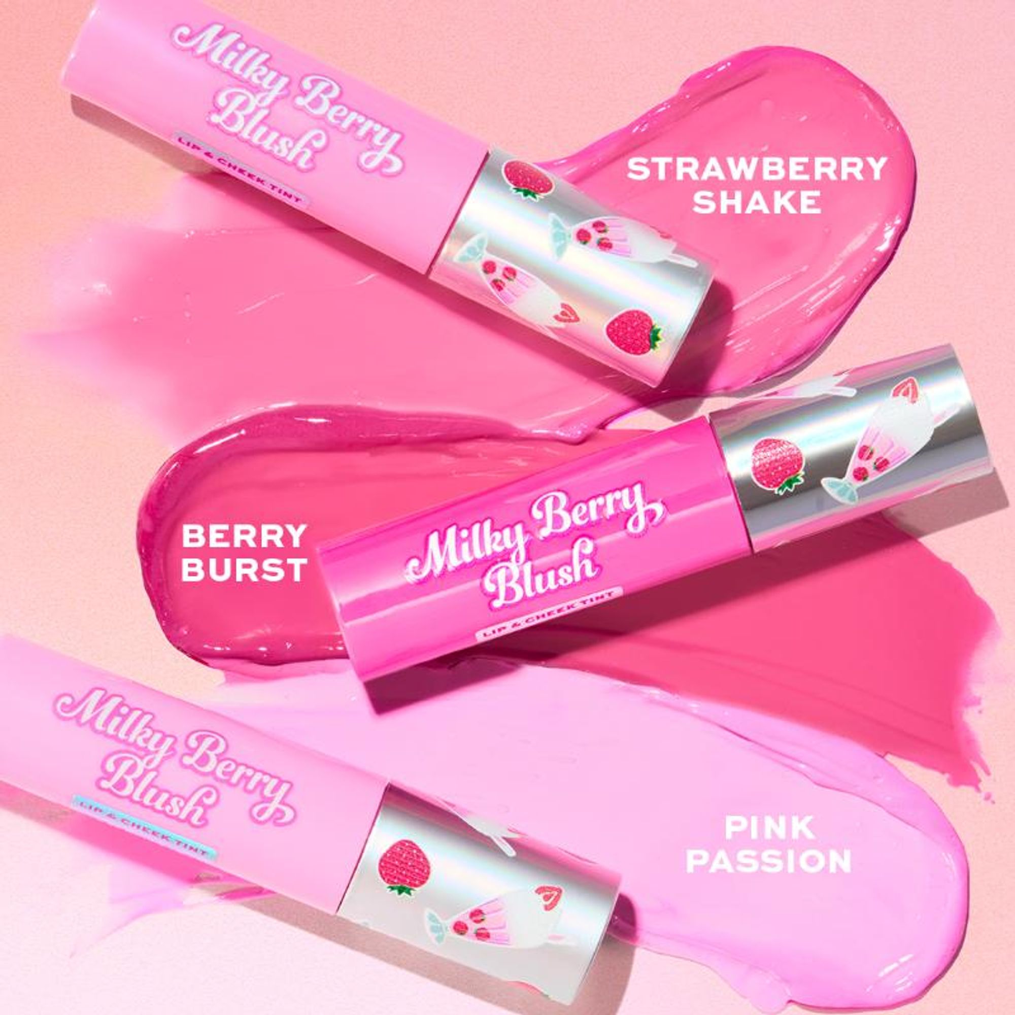 Makeup Revolution Milkshake Lip + Cheek Tint - Pink Passion