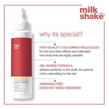 milkshake ammonia free conditioning direct color light red