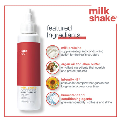 milkshake ammonia free conditioning direct color light red
