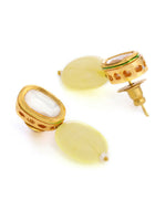 Thumbnail for Ruby Raang Yellow Kundan Studs