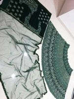 Thumbnail for Jyoti Fashion Beautiful Bottle Green Faux Georgette 3MM Sequins with Thread & Jari Embroidery Lehenga Choli with Dupatta - Distacart