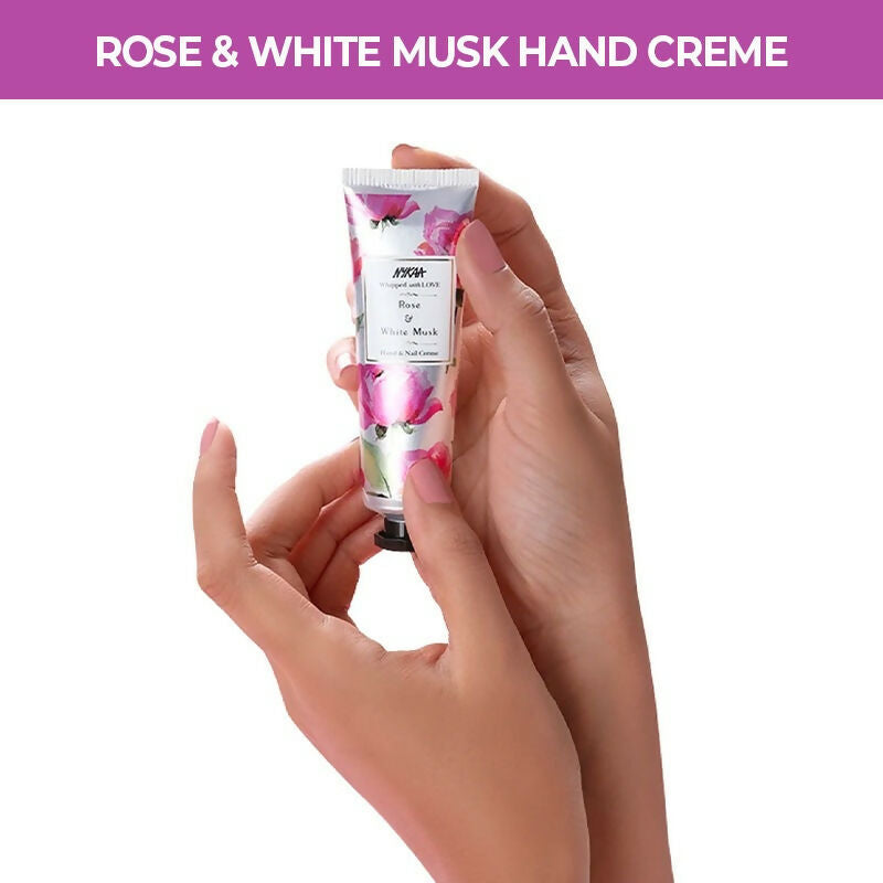Nykaa Rose & White Musk Hand & Nail Creme - Distacart