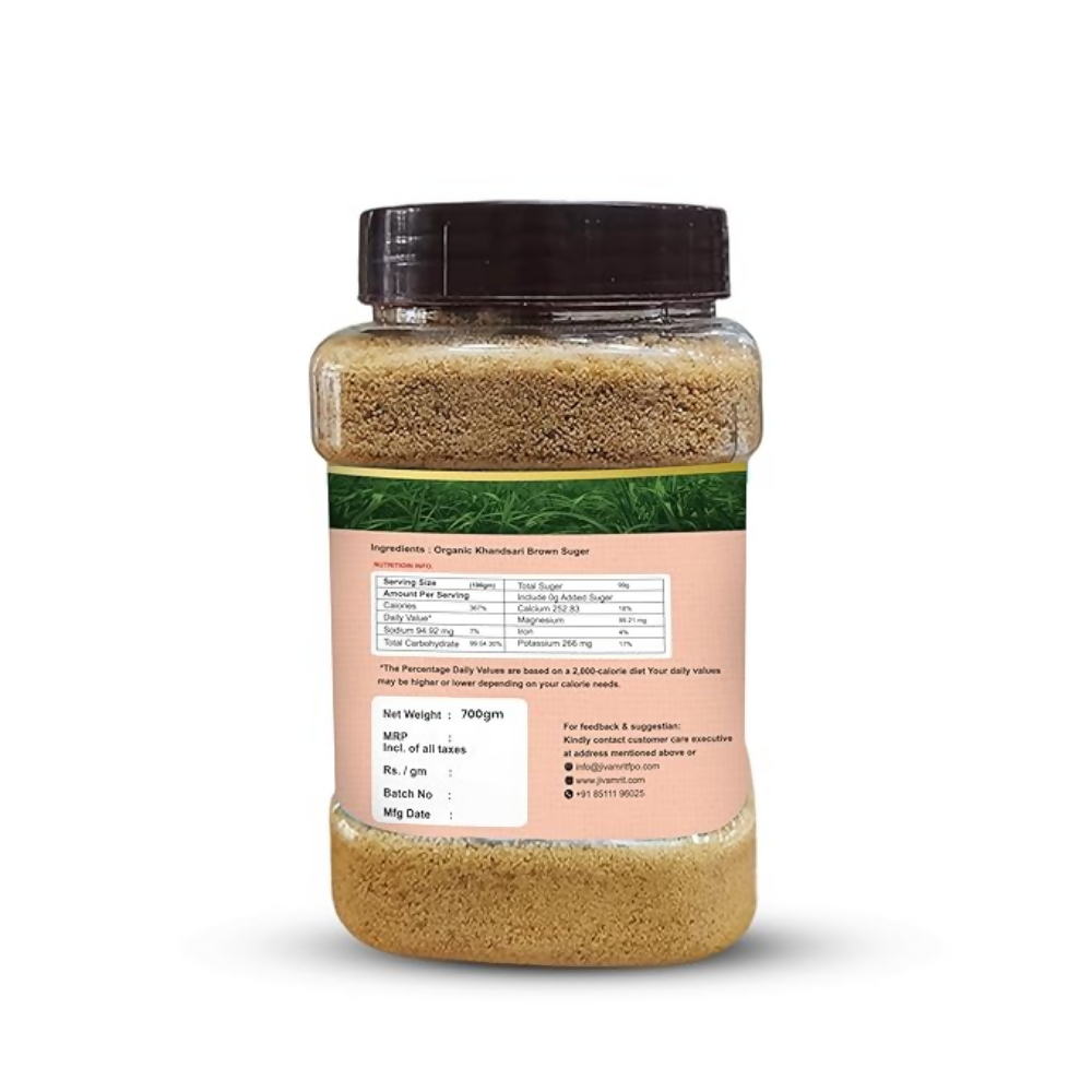 Jivamrit Organic Khandsari Brown Sugar - Dista