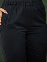 Thumbnail for Sangria Self Designed Straight Kurta & Trousers With Dupatta