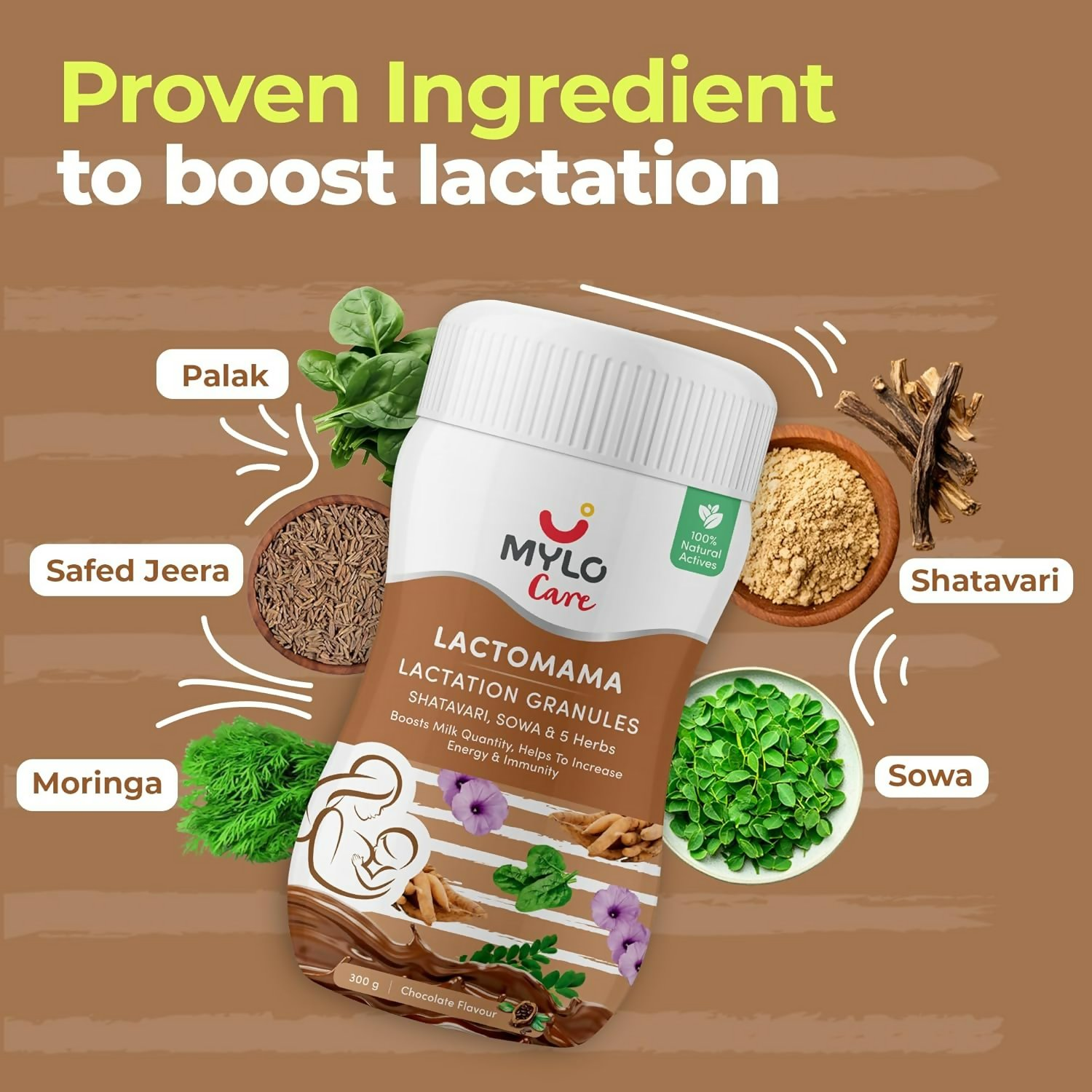 Mylo Care Lactomama Granules – Lactation Supplement For Breastfeeding With Shatavari To Increase Breast Milk (Chocolate Flavour - Distacart
