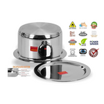 Thumbnail for Sumeet Stainless Steel Encapsulated Bottom Induction & Gas Stove Friendly Container - Dista