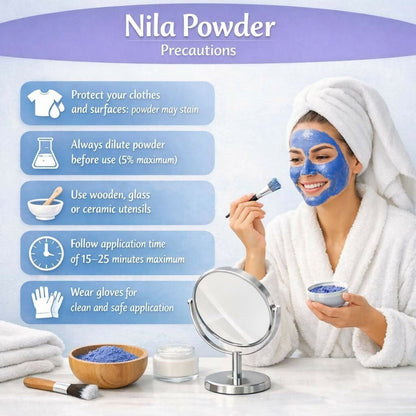 Bare Alpha Moroccan Nila Powder – 100% Natural Indigo Blue Powder - Dista