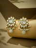 Nuyug 22K Gold-Plated Elegant MOP Studded Ethnic Pearl Drop Stud Earrings - Distacart