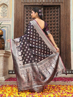 Thumbnail for Astita Wine Silk Saree