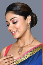 Thumbnail for Joban Fashion Women Golden Ruby Green Pendant Set With Earrings - Distacart