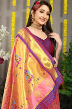 Thumbnail for Jyoti Fashion Women's Baby Pink Banarasi Silk Zari Woven Saree with Blouse - Distacart