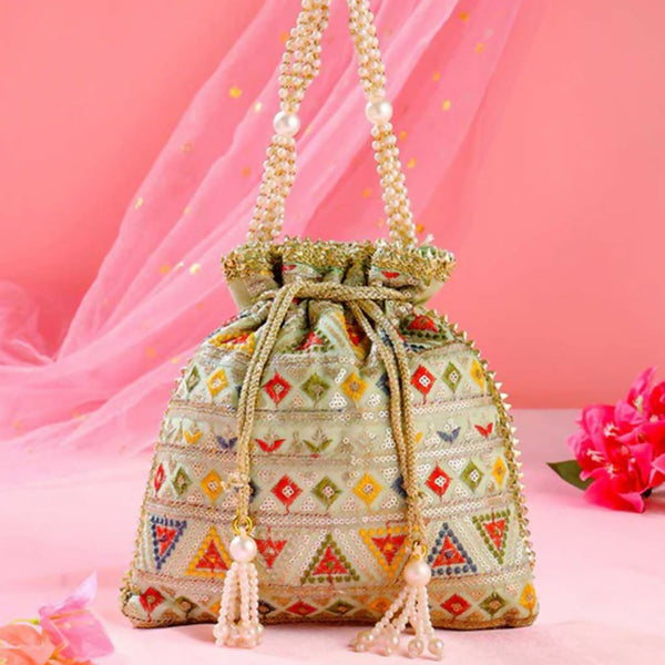 Joban Fashion Traditional Potli Handbags - Multicolor - Dista