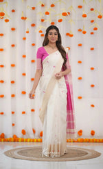 Thumbnail for Preksha Creation Pink Designer Banarasi Soft Silk Women Saree