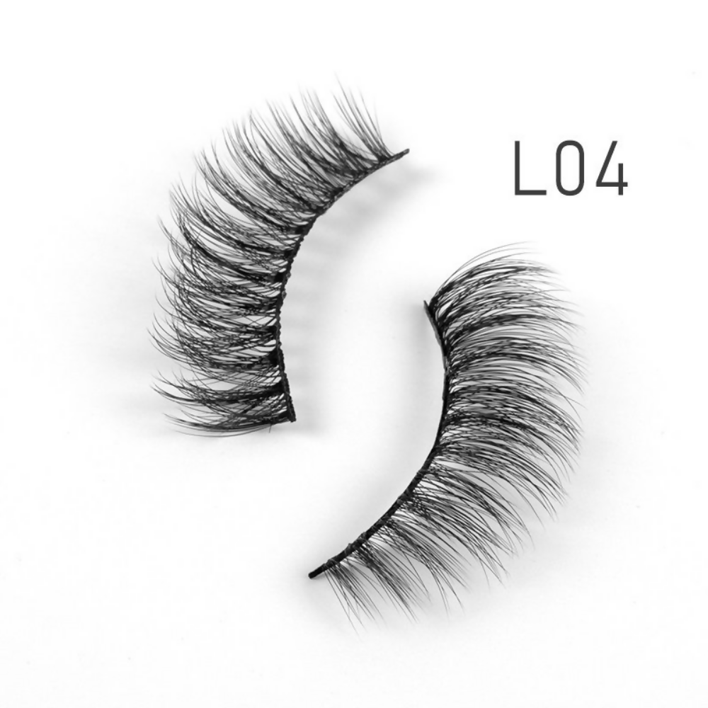 Bronson Professional Eyelash Set 3d False Long And Natural Eye Makeup - L04 - Dista