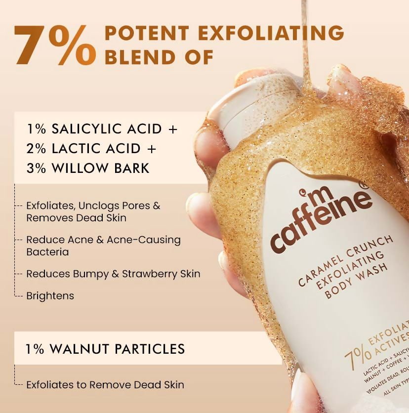 mCaffeine Caramel Crunch Exfoliating Body Wash - Distacart