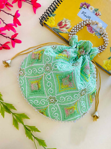 Joban Fashion Potli Bags - Green - Dista