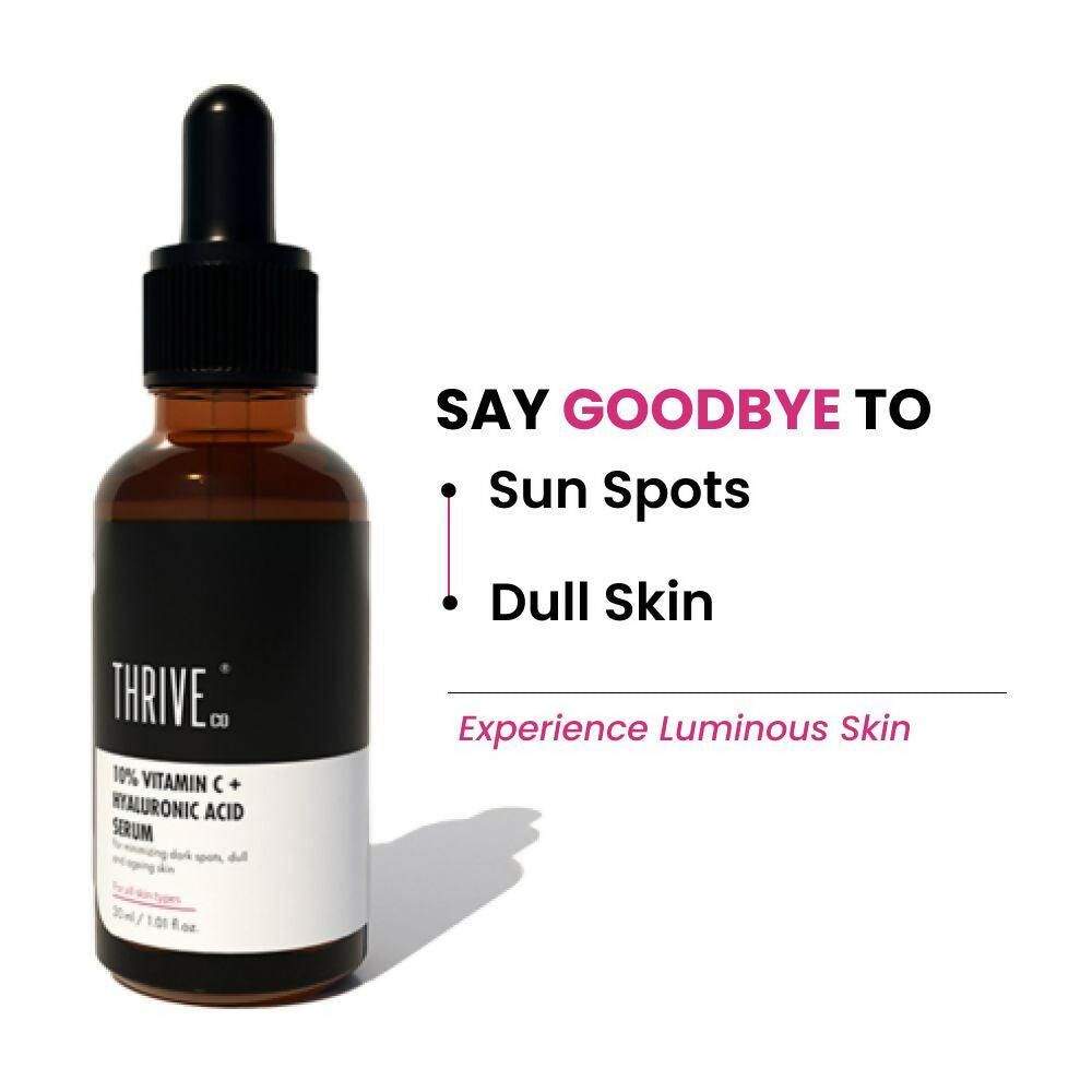 Thriveco 10% Vitamin C+ Hyaluronic Acid Serum - Distacart