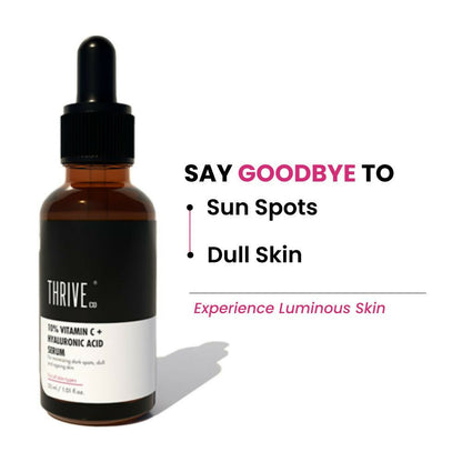 Thriveco 10% Vitamin C+ Hyaluronic Acid Serum - Distacart