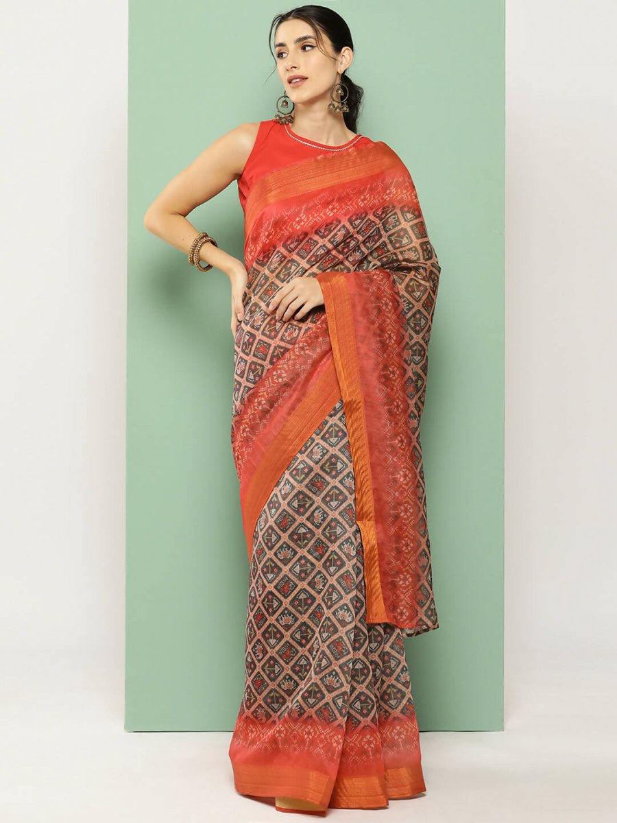 Ahalyaa Women's Traditional wear Saree - Green - Distacart