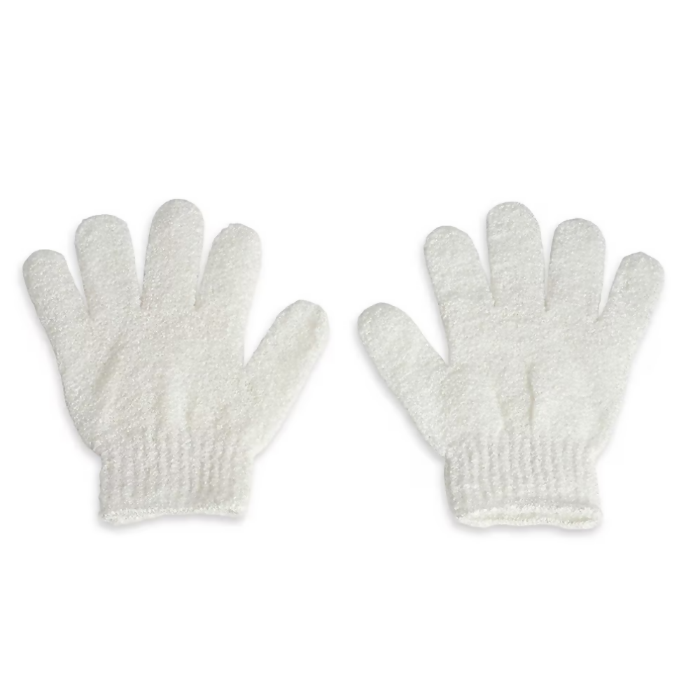 BUNGALOW BEAUTY Exfoliating Bath Gloves - White - Dista