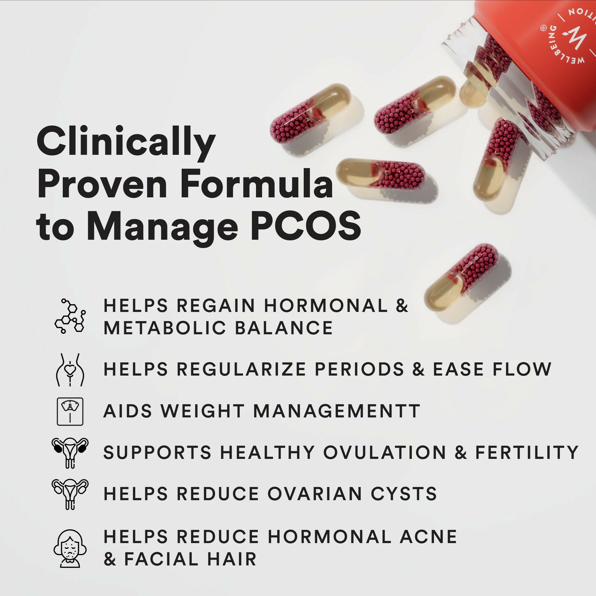 Wellbeing Nutrition Slow PCOS Balance Capsules - Distacart