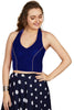 Aastha Fashion Women's Women's Blue Velvet Solid Readymade Blouse - Distacart