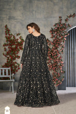Thumbnail for Anaita Black Embroidered Net Stitched Anarkali suit - Distacart