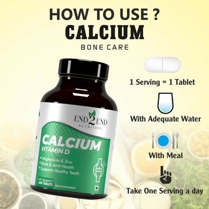 End2End Nutrition Calcium Vitamin D Tablets - Distacart