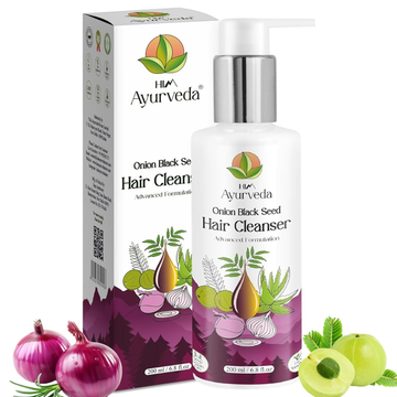 Him Ayurveda Onion Black Seed Hair Cleanser Sulphate & Paraben-Free Shampoo - Distacart