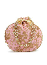 Thumbnail for Joban Fashion Embroidered Potli Clutch - Baby Pink