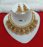 Thumbnail for Joban Fashion Women Ruby Copper Necklace Set - Distacart