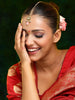 Ruby Raang Gold Polished Pink Kundan Maang Tikka - Distacart