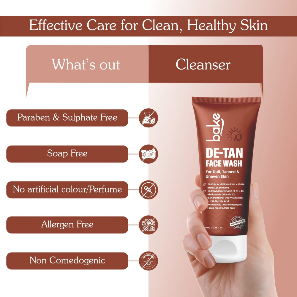 Bake De-Tan Coffee Face Wash with Kojic Acid - Distacart