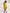 trueBrowns Mustard Cotton Blend Short Dress