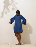Thumbnail for trueBrowns Blue Cotton Blend Short Dress