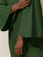 Thumbnail for trueBrowns Green Cotton Blend Short Dress