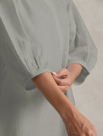 Thumbnail for trueBrowns Grey Cotton Blend Short Kurta