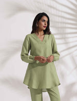 Thumbnail for trueBrowns Green Cotton Blend Co-ord Set