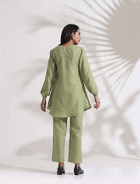 Thumbnail for trueBrowns Green Cotton Blend Co-ord Set