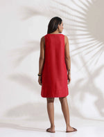 Thumbnail for trueBrowns Red Cotton Blend Short Dress